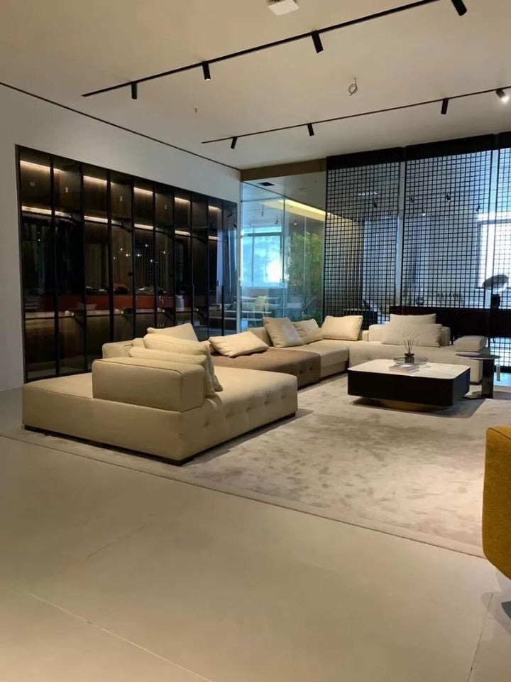 أريكة منجدة مخملية مقطعية