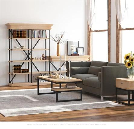 Rustic Industrial Solid Pine Wood Coffee Table