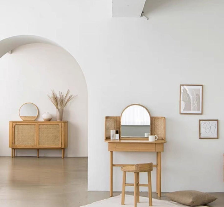 Rustic Solid Wood Vanity Table / Dresser