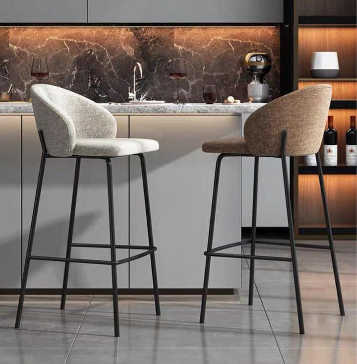 Modern Fabric Bar Stool