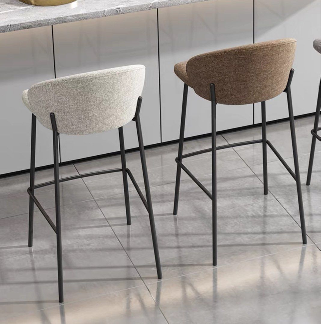 Modern Fabric Bar Stool