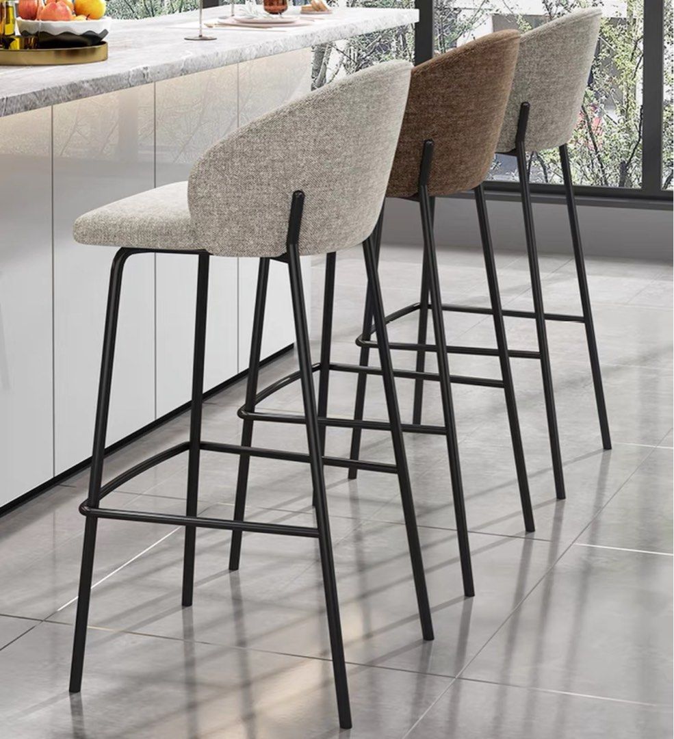 Modern Fabric Bar Stool