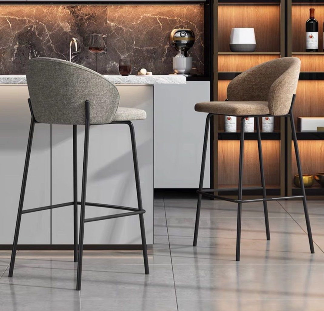 Modern Fabric Bar Stool