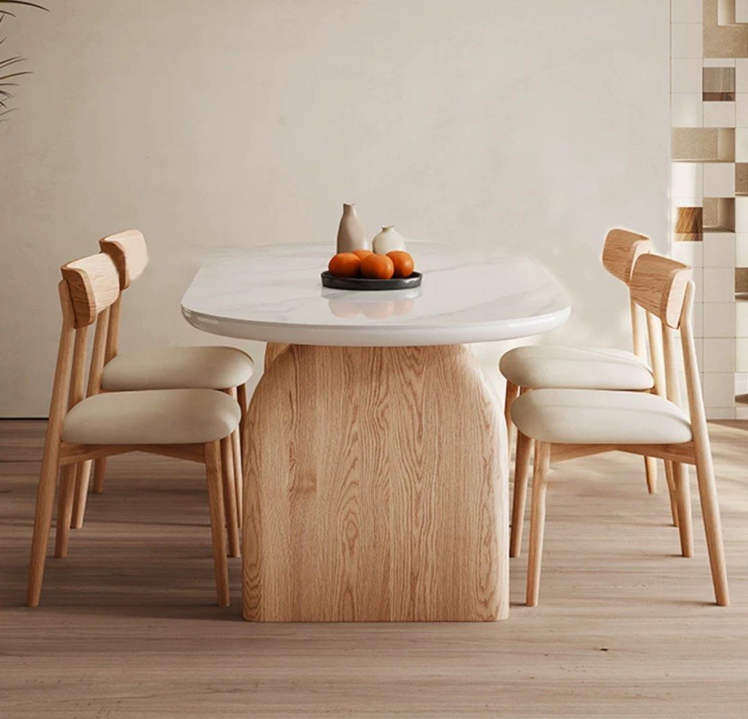 Japandi Sintered Stone Dining Table