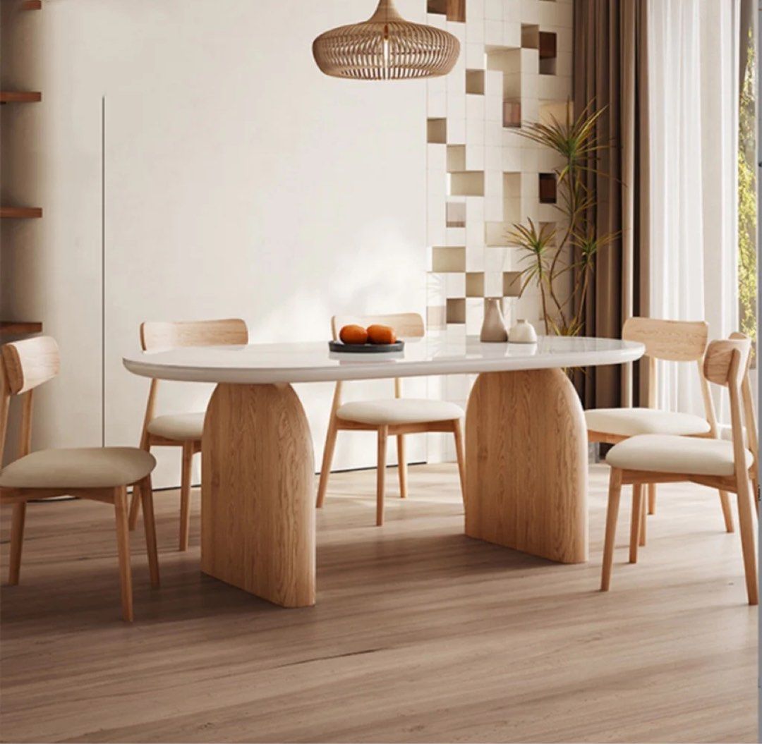 Japandi Sintered Stone Dining Table