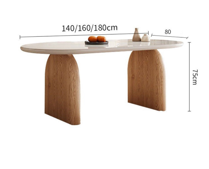 Japandi Sintered Stone Dining Table