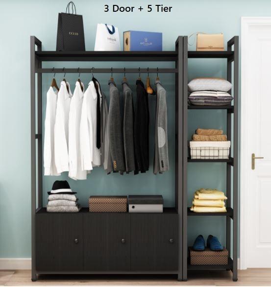 Open Wardrobe_Clothing Storage Organizer and Shelves