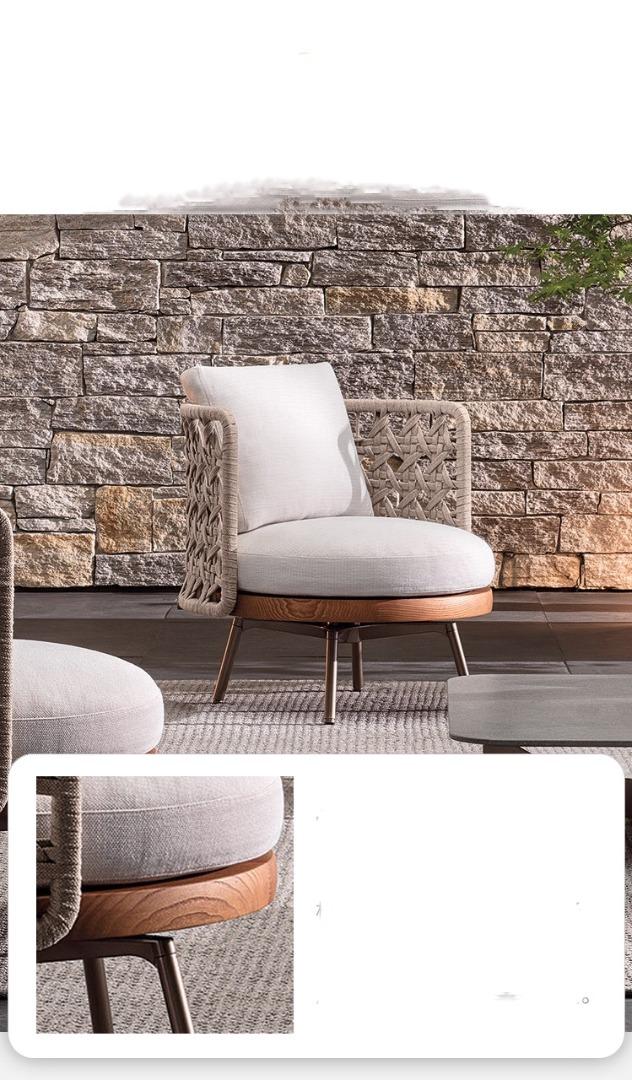 Woven Side Chair & Table Set