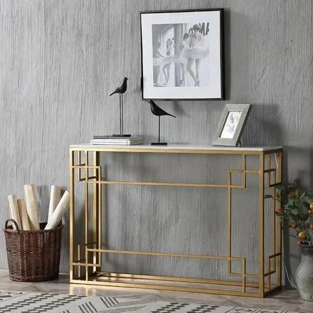 Warehouse Sales XIMENA LED Marble Hallway Console Table