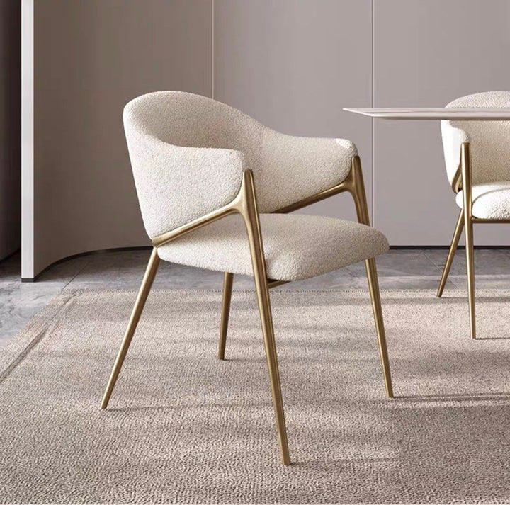 Modern Boucle Dining Chair