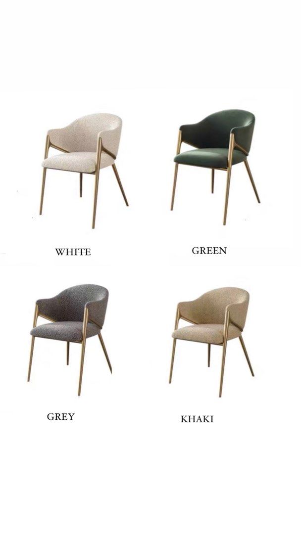 Modern Boucle Dining Chair