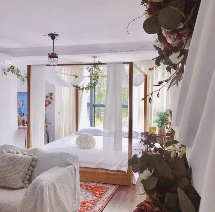 Cecilia Solid Wood Canopy Bedframe