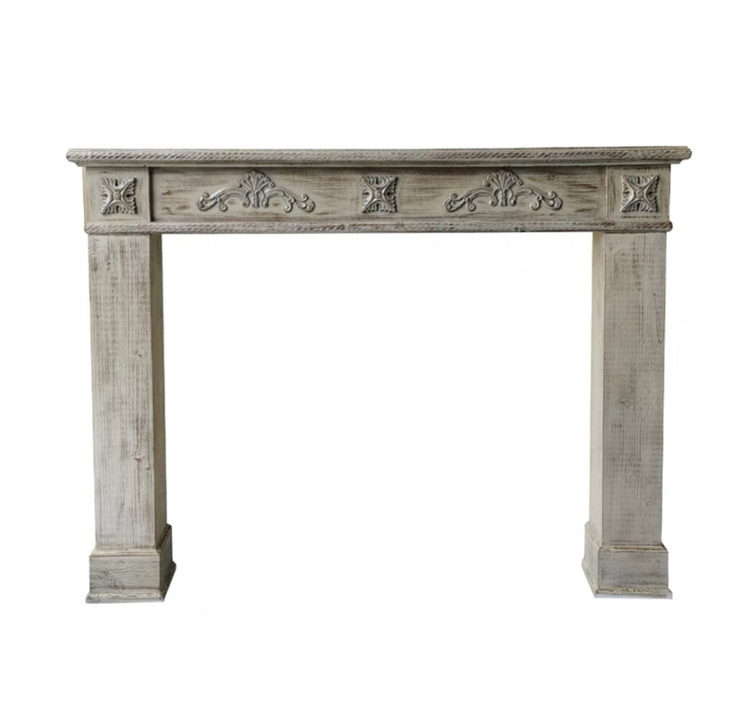 CAROLINE Antique Solid Wood Hallway Console & Mirror