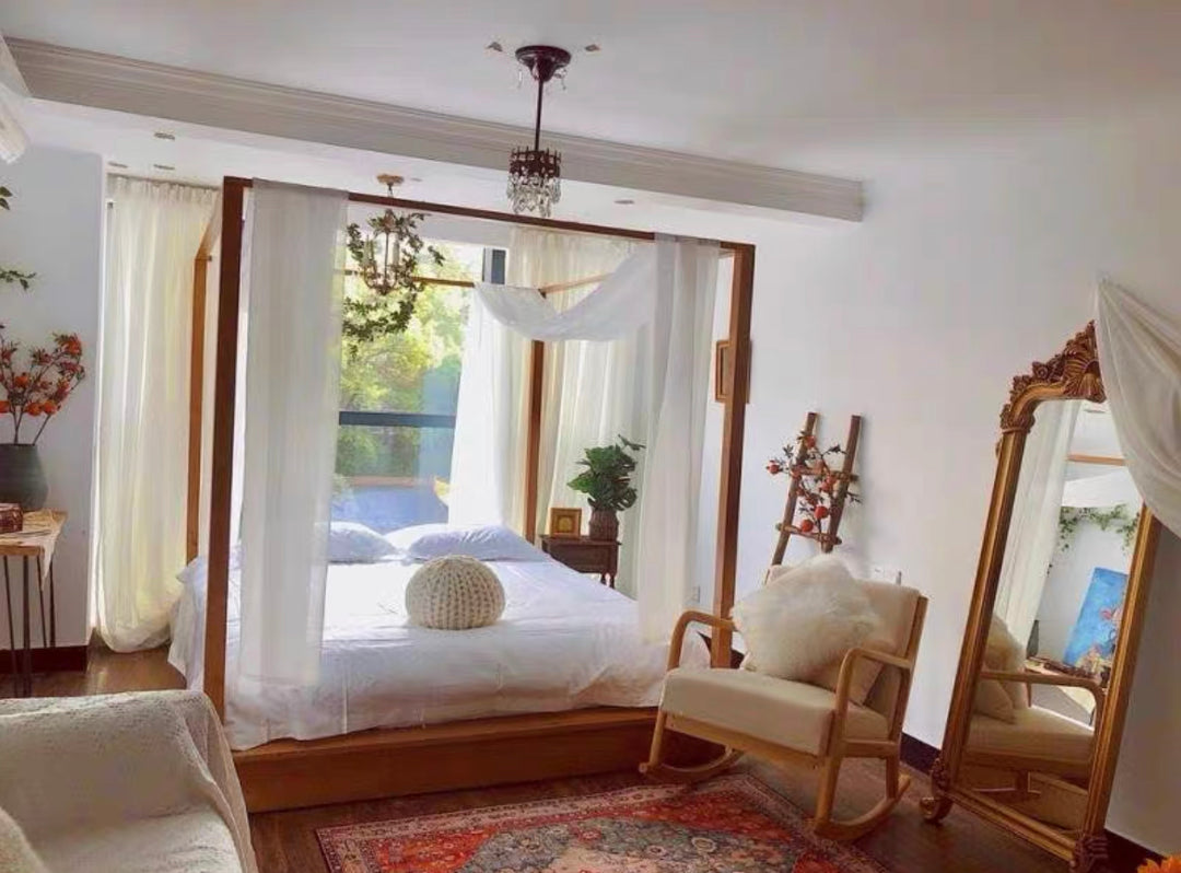 Cecilia Solid Wood Canopy Bedframe