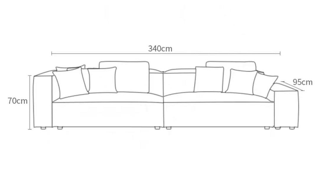 2 Piece Madison Chaise Sectional Sofa