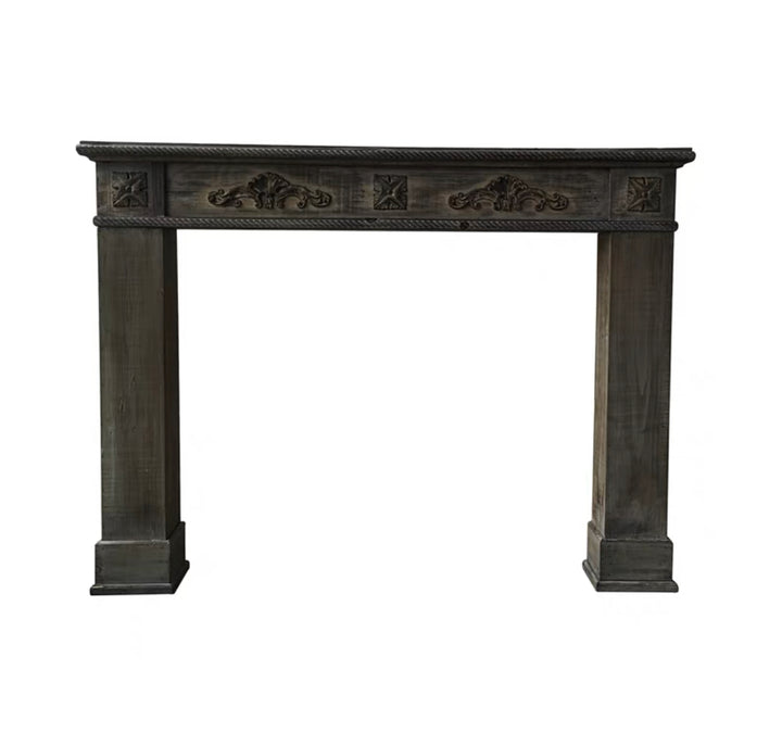 Antique Solid Wood Hallway Console & Mirror