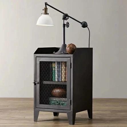 AYLA Modern Industrial Bedside Table