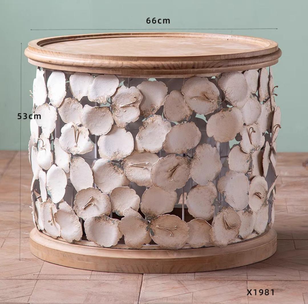 Carver Metal Drum Coffee Table