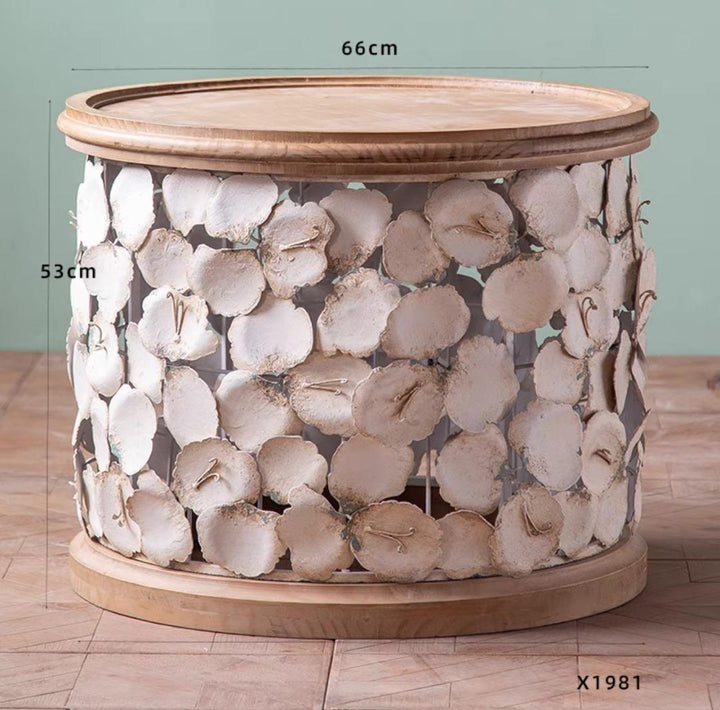 Carver Metal Drum Coffee Table