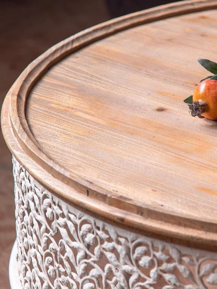 Carver Metal Drum Coffee Table