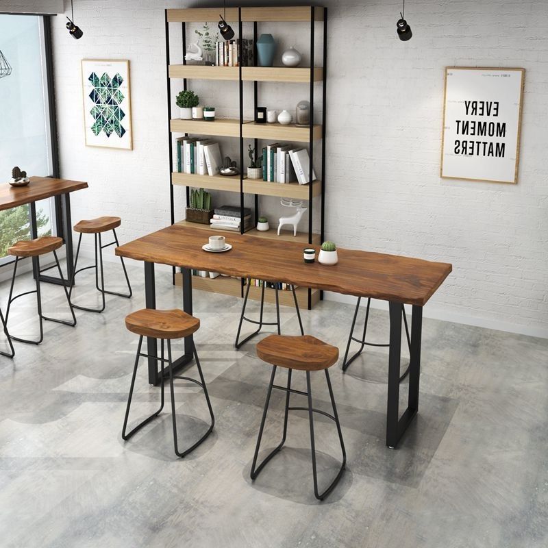 Counter Height Solid Wood Dining Table