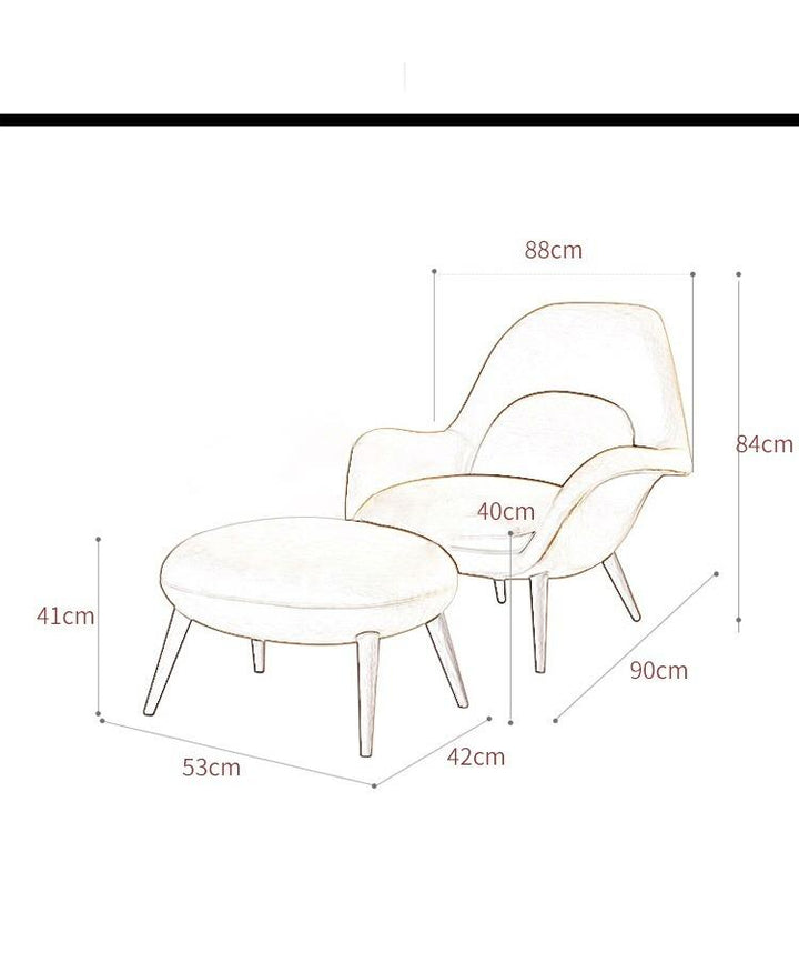 Daaiel Accent Chair With Ottoman
