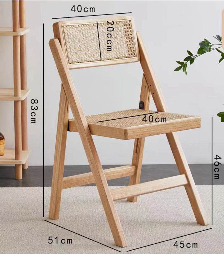 Cane Mesh Folding Chair