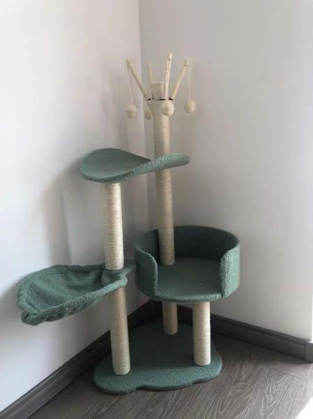 Green Cat Tree Condo Multi Level Play Toy