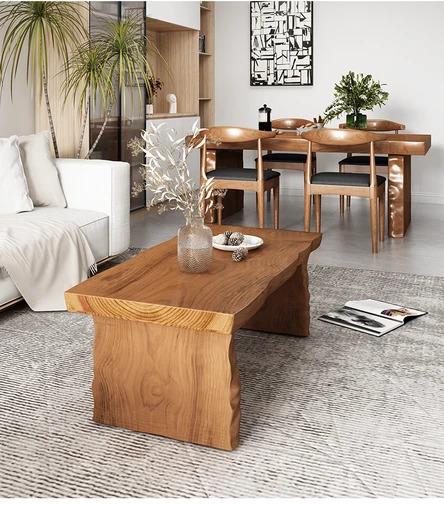 Coffee Table Solid Wood One Whole Piece  Nordic