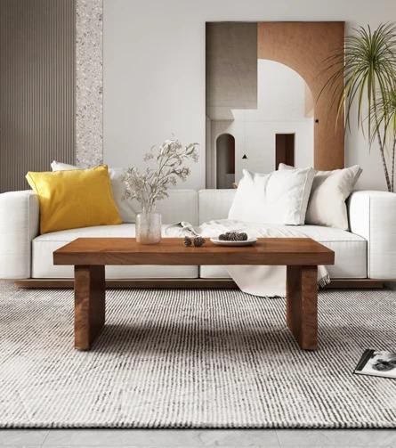 Coffee Table Solid Wood One Whole Piece  Nordic