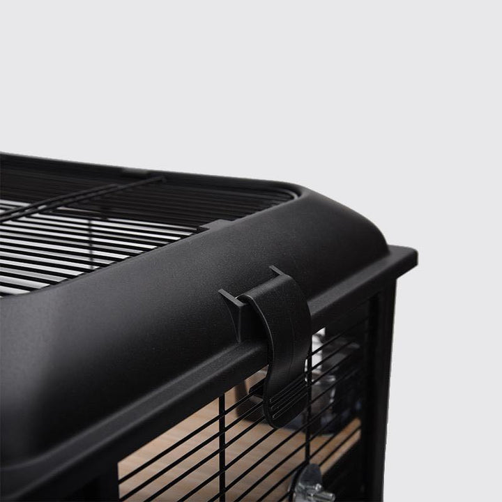 Matte Black Full Accessories Hamster Cage Home