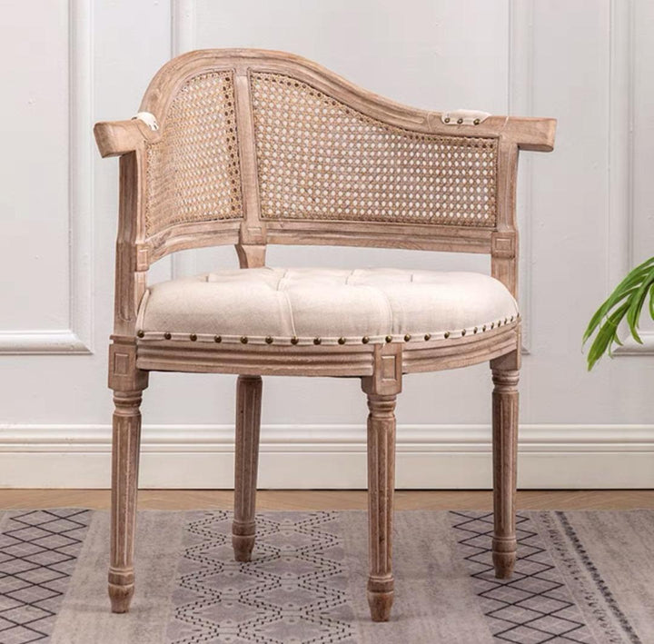 Mesh Tufted Upholstered Arm Chair