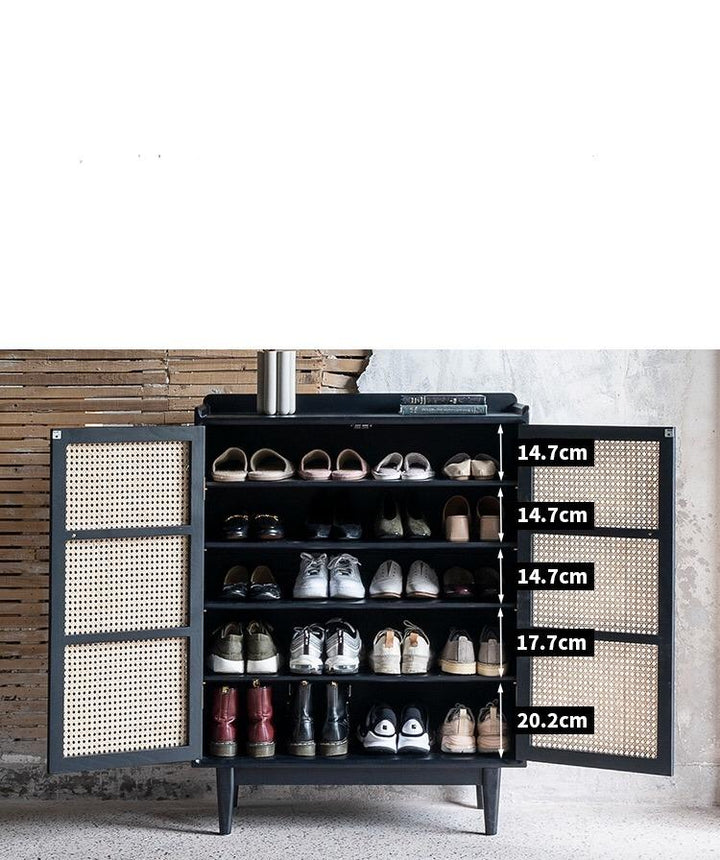 Modern and Contemporary Mesh Shoe Storage Cabinet