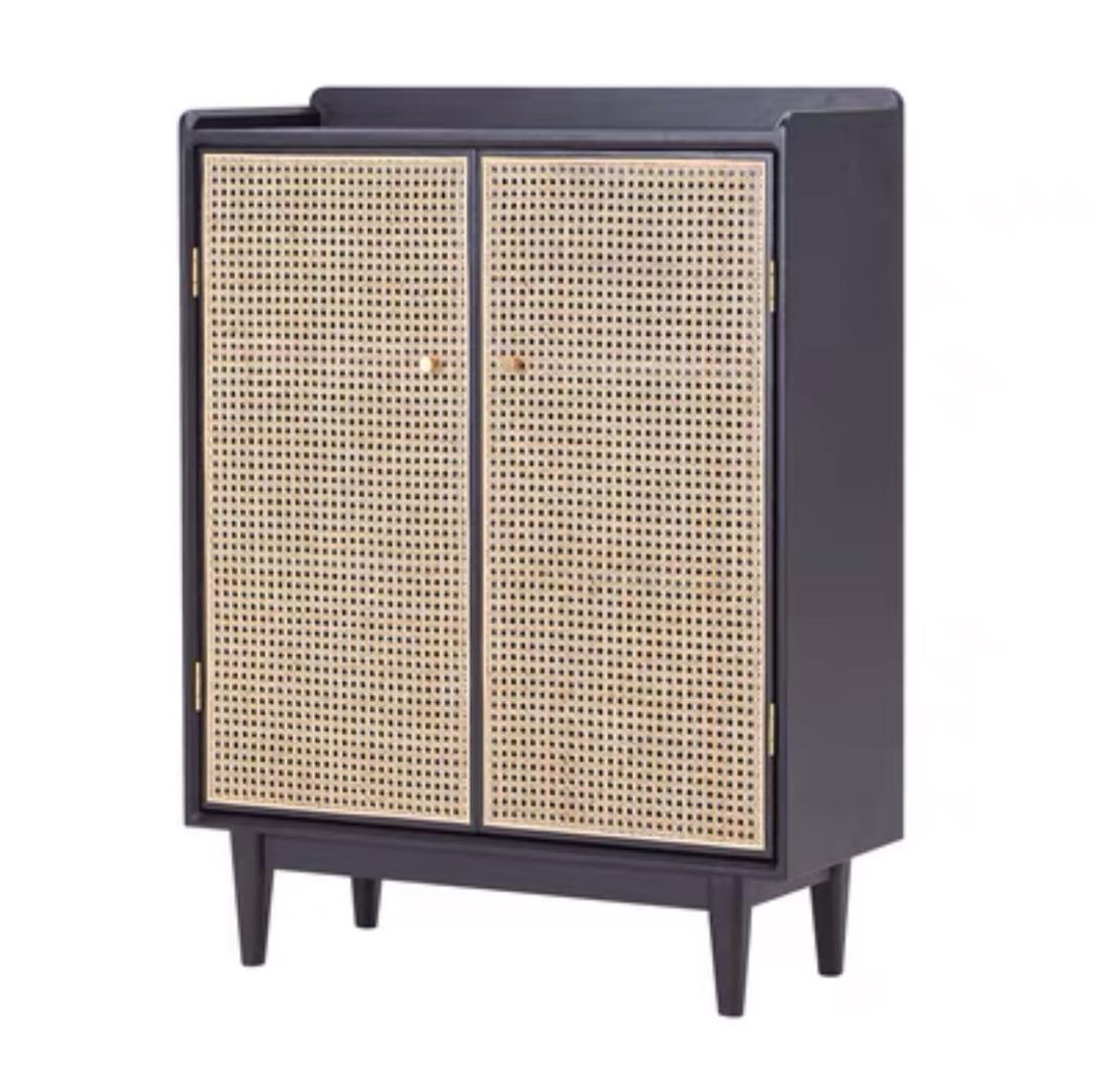 Modern and Contemporary Mesh Shoe Storage Cabinet