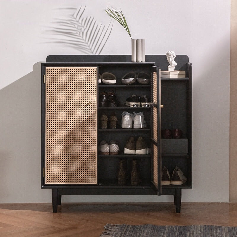 Modern and Contemporary Mesh Shoe Storage Cabinet