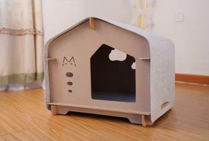 Nordic Pet Felt House Bed Cozy Cave