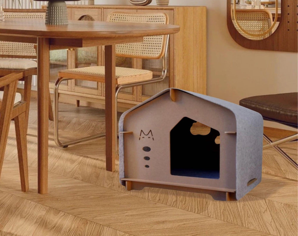 Nordic Pet Felt House Bed Cozy Cave