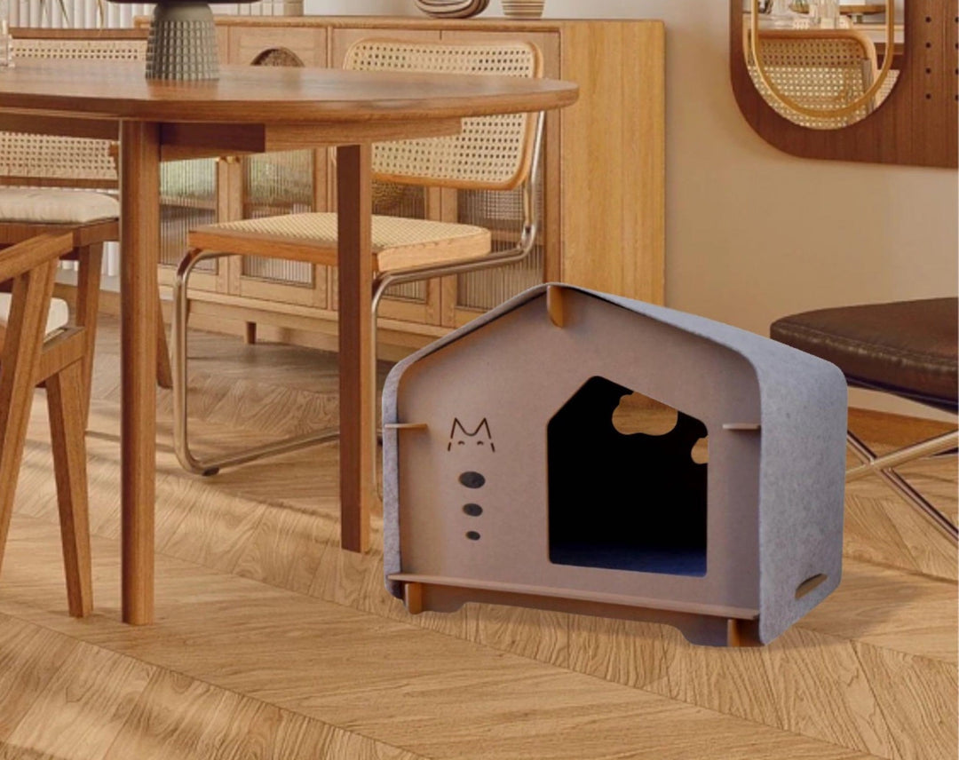 Nordic Pet Felt House Bed Cozy Cave
