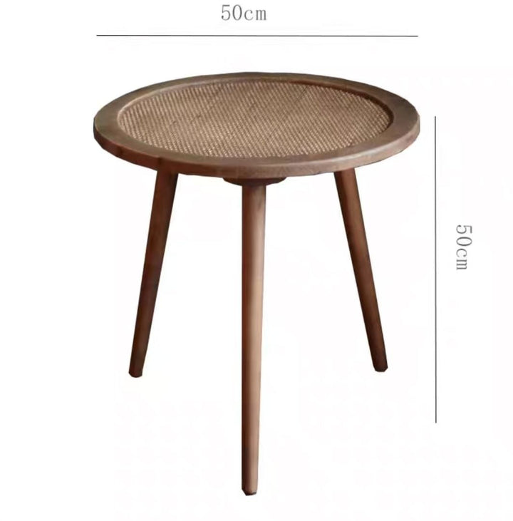 Round Wood Side Table