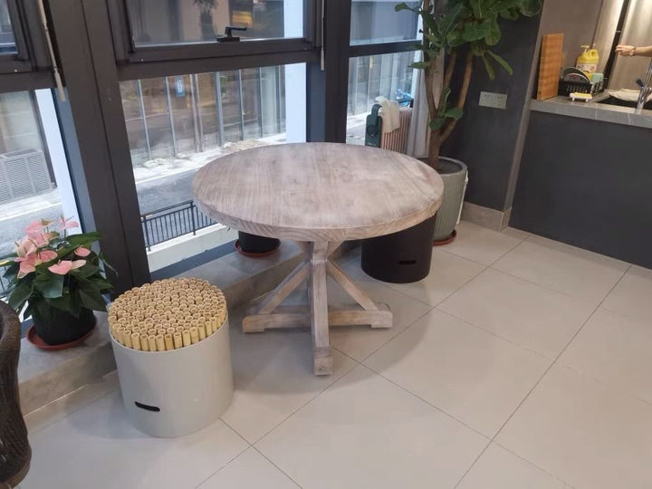 Rustic Pedestal Dining Table