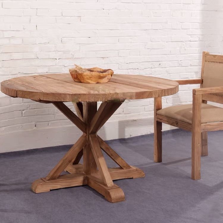 Rustic Pedestal Dining Table