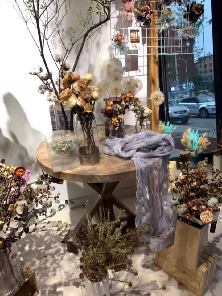 Rustic Pedestal Dining Table