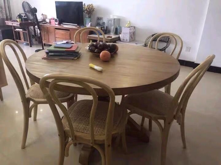 Rustic Pedestal Dining Table