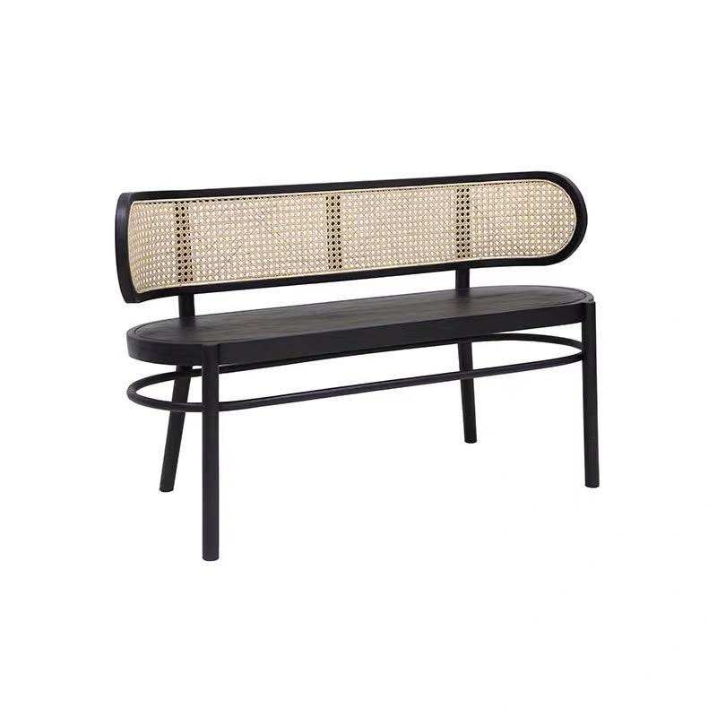 Solid Wood Bamboo Mesh Bench