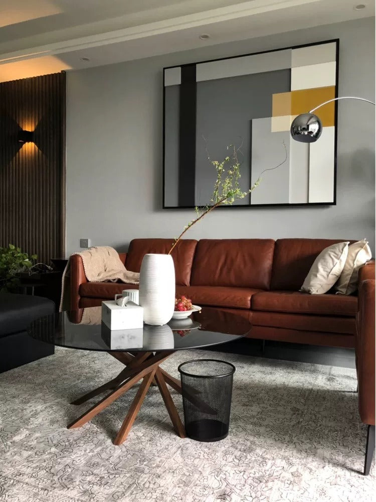 Wooden Cross Legs Coffee Table