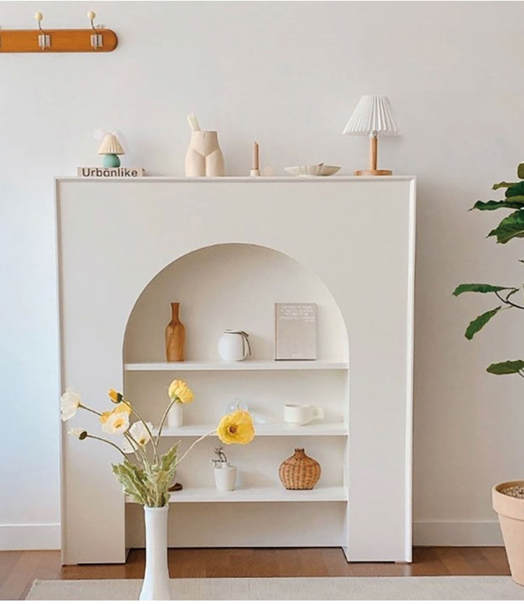 French vintage mantelpiece decorative cabinet Nordic white shelving display display cabinetFrench vintage mantelpiece decorative cabinet Nordic white shelving display display cabinet