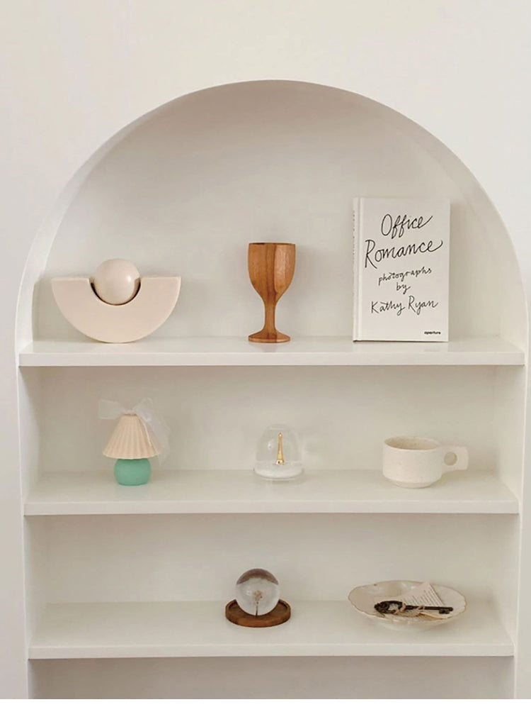 French vintage mantelpiece decorative cabinet Nordic white shelving display display cabinet