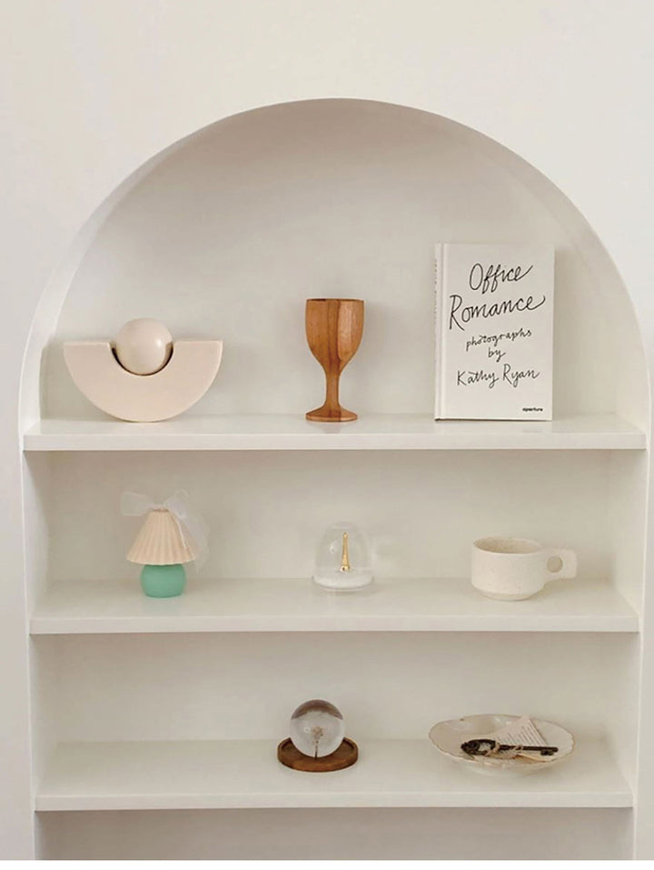 French vintage mantelpiece decorative cabinet Nordic white shelving display display cabinet