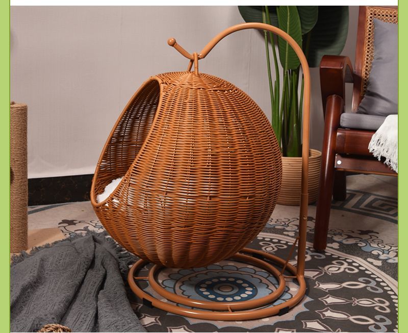 Pet hammock cat nest rattan swing bed cat hanging cradle