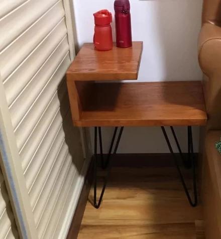WAREHOUSE SALE ARIEL Modern Industrial Solid Wood Bedside Table  Brand New